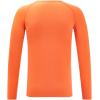 imageDEVOROPA Youth Boys Compression Shirt Long Sleeve Football Baseball Undershirt Quick Dry Kids Sports Baselayer CrewneckOrange