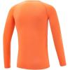 imageDEVOROPA Youth Boys Compression Shirt Long Sleeve Football Baseball Undershirt Quick Dry Kids Sports Baselayer CrewneckOrange