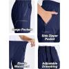 imageDEVOROPA Youth Boys Hiking Cargo Shorts Lightweight Quick Dry Athletic Running Workout Shorts Water Resistant Zip PocketsNavy