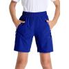 imageDEVOROPA Youth Boys Hiking Cargo Shorts Lightweight Quick Dry Athletic Running Workout Shorts Water Resistant Zip PocketsRoyal Blue