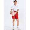 imageDEVOROPA Youth Boys Hiking Cargo Shorts Lightweight Quick Dry Athletic Running Workout Shorts Water Resistant Zip PocketsWine Red