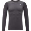 imageDEVOROPA Youth Boys Compression Shirt Long Sleeve Football Baseball Undershirt Quick Dry Kids Sports Baselayer CrewneckGray