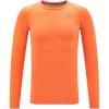 imageDEVOROPA Youth Boys Compression Shirt Long Sleeve Football Baseball Undershirt Quick Dry Kids Sports Baselayer CrewneckOrange
