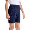 imageDEVOROPA Youth Boys Hiking Cargo Shorts Lightweight Quick Dry Athletic Running Workout Shorts Water Resistant Zip PocketsNavy