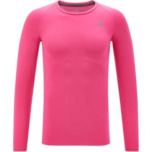 imageDEVOROPA Youth Boys Compression Shirt Long Sleeve Football Baseball Undershirt Quick Dry Kids Sports Baselayer CrewneckPink