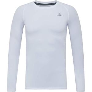 imageDEVOROPA Youth Boys Compression Shirt Long Sleeve Football Baseball Undershirt Quick Dry Kids Sports Baselayer CrewneckWhite