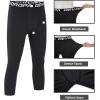 imageDEVOROPA Boys Leggings Quick Dry Youth Compression Pants Sports Tights Basketball Baseball Base Layer HuskySlimRegular Fit34 BlackBlack2pack