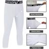 imageDEVOROPA Boys Leggings Quick Dry Youth Compression Pants Sports Tights Basketball Baseball Base Layer HuskySlimRegular Fit34 BlackWhite2pack