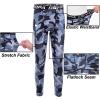 imageDEVOROPA Boys Leggings Quick Dry Youth Compression Pants Sports Tights Basketball Baseball Base Layer HuskySlimRegular Fit34 Camo Gray