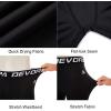 imageDEVOROPA Boys Leggings Quick Dry Youth Compression Pants Sports Tights Basketball Baseball Base Layer HuskySlimRegular Fit34 Lengthblack