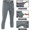 imageDEVOROPA Boys Leggings Quick Dry Youth Compression Pants Sports Tights Basketball Baseball Base Layer HuskySlimRegular Fit34 Light Grey