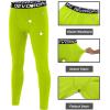 imageDEVOROPA Boys Leggings Quick Dry Youth Compression Pants Sports Tights Basketball Baseball Base Layer HuskySlimRegular FitLime