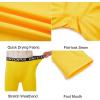 imageDEVOROPA Boys Leggings Quick Dry Youth Compression Pants Sports Tights Basketball Baseball Base Layer HuskySlimRegular FitYellow