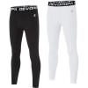 imageDEVOROPA Boys Leggings Quick Dry Youth Compression Pants Sports Tights Basketball Baseball Base Layer HuskySlimRegular Fit2blackWhite