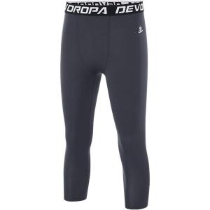 imageDEVOROPA Boys Leggings Quick Dry Youth Compression Pants Sports Tights Basketball Baseball Base Layer HuskySlimRegular Fit34 Lengthgray