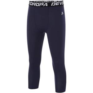 imageDEVOROPA Boys Leggings Quick Dry Youth Compression Pants Sports Tights Basketball Baseball Base Layer HuskySlimRegular Fit34 Lengthnavy