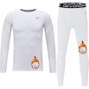 imageDEVOROPA Youth Boys Compression Thermal Shirt Long Sleeve Fleece Baselayer Soccer Baseball UndershirtWhiteset