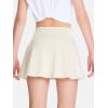 imageDEVOROPA Girls Tennis Skirts Stretch Adjustable Waist Youth Golf Athletic Pleated Skorts Lining Kids Cheer Shorts PocketBeige