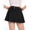 imageDEVOROPA Girls Tennis Skirts Stretch Adjustable Waist Youth Golf Athletic Pleated Skorts Lining Kids Cheer Shorts PocketBlack