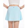 imageDEVOROPA Girls Tennis Skirts Stretch Adjustable Waist Youth Golf Athletic Pleated Skorts Lining Kids Cheer Shorts PocketLight Blue