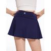 imageDEVOROPA Girls Tennis Skirts Stretch Adjustable Waist Youth Golf Athletic Pleated Skorts Lining Kids Cheer Shorts PocketNavy