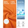 imageDEVOROPA Girls Tennis Skirts Stretch Adjustable Waist Youth Golf Athletic Pleated Skorts Lining Kids Cheer Shorts PocketOrange