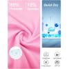 imageDEVOROPA Girls Tennis Skirts Stretch Adjustable Waist Youth Golf Athletic Pleated Skorts Lining Kids Cheer Shorts PocketPink