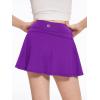imageDEVOROPA Girls Tennis Skirts Stretch Adjustable Waist Youth Golf Athletic Pleated Skorts Lining Kids Cheer Shorts PocketPurple