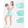 imageDEVOROPA Girls Tennis Skirts Stretch Adjustable Waist Youth Golf Athletic Pleated Skorts Lining Kids Cheer Shorts PocketTeal
