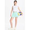 imageDEVOROPA Girls Tennis Skirts Stretch Adjustable Waist Youth Golf Athletic Pleated Skorts Lining Kids Cheer Shorts PocketTeal