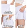 imageDEVOROPA Girls Tennis Skirts Stretch Adjustable Waist Youth Golf Athletic Pleated Skorts Lining Kids Cheer Shorts PocketWhite