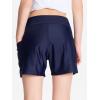 imageDEVOROPA Youth Girls Swim Board Shorts with Mesh Liner Quick Dry Beach Summer Swimwear Kids Swimming Shorts UPF 50 PocketsNavy