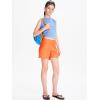 imageDEVOROPA Youth Girls Swim Board Shorts with Mesh Liner Quick Dry Beach Summer Swimwear Kids Swimming Shorts UPF 50 PocketsOrange