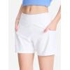imageDEVOROPA Youth Girls Swim Board Shorts with Mesh Liner Quick Dry Beach Summer Swimwear Kids Swimming Shorts UPF 50 PocketsWhite