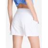 imageDEVOROPA Youth Girls Swim Board Shorts with Mesh Liner Quick Dry Beach Summer Swimwear Kids Swimming Shorts UPF 50 PocketsWhite
