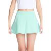 imageDEVOROPA Girls Tennis Skirts Stretch Adjustable Waist Youth Golf Athletic Pleated Skorts Lining Kids Cheer Shorts PocketTeal