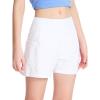imageDEVOROPA Youth Girls Swim Board Shorts with Mesh Liner Quick Dry Beach Summer Swimwear Kids Swimming Shorts UPF 50 PocketsWhite