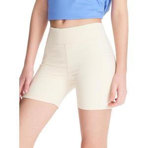 imageDEVOROPA Girls 5quot Spandex Volleyball Bike Shorts Youth Athletic Gymnastics Cheer Dance Shorts Kids Yoga Compression Sports Shorts with Pocket Beige L