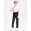 imageDEVOROPA 3T4T5T6T Toddler to Youth Boys Golf Pants Quick Dry Athletic Chino Flat Front Pants Kids School Uniform TwillDark Gray