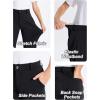 imageDEVOROPA Youth Boys Golf Pants Stretch Flat Front Dress Athletic Casual Pants School Uniform Chino Twill Pants PocketsBlack