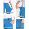 imageDEVOROPA Youth Boys Golf Pants Stretch Flat Front Dress Athletic Casual Pants School Uniform Chino Twill Pants PocketsBlue