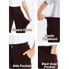 imageDEVOROPA Youth Boys Golf Pants Stretch Flat Front Dress Athletic Casual Pants School Uniform Chino Twill Pants PocketsBrown