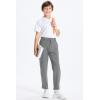 imageDEVOROPA Youth Boys Golf Pants Stretch Flat Front Dress Athletic Casual Pants School Uniform Chino Twill Pants PocketsDark Gray