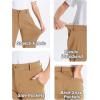 imageDEVOROPA Youth Boys Golf Pants Stretch Flat Front Dress Athletic Casual Pants School Uniform Chino Twill Pants PocketsDark Khaki