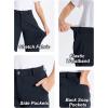 imageDEVOROPA Youth Boys Golf Pants Stretch Flat Front Dress Athletic Casual Pants School Uniform Chino Twill Pants PocketsIron Gray