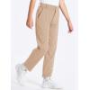 imageDEVOROPA Youth Boys Golf Pants Stretch Flat Front Dress Athletic Casual Pants School Uniform Chino Twill Pants PocketsKhaki