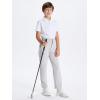 imageDEVOROPA Youth Boys Golf Pants Stretch Flat Front Dress Athletic Casual Pants School Uniform Chino Twill Pants PocketsLight Gray