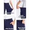imageDEVOROPA Youth Boys Golf Pants Stretch Flat Front Dress Athletic Casual Pants School Uniform Chino Twill Pants PocketsNavy