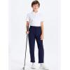 imageDEVOROPA Youth Boys Golf Pants Stretch Flat Front Dress Athletic Casual Pants School Uniform Chino Twill Pants PocketsNavy
