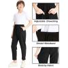imageDEVOROPA Youth Boys Quick Dry Casual Pants Kids Lightweight Summer Beach Hiking Active Athletic Pants PocketsBlack